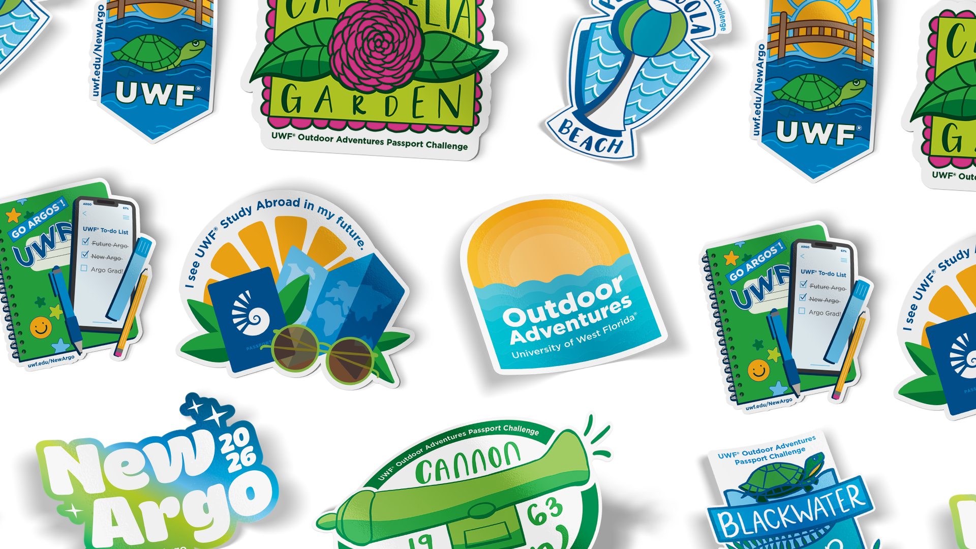 University of West Florida Sticker Designs